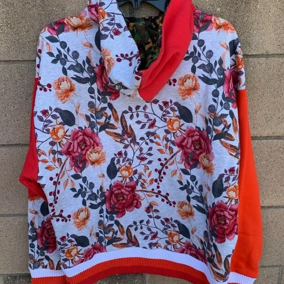 Banana Republic x Prep Curry Floral Hooded Sweatshirt - Size Small